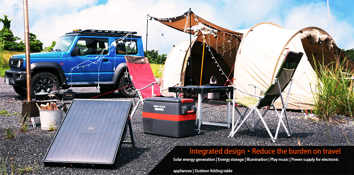 Car Portable Outdoor Solar Table Application