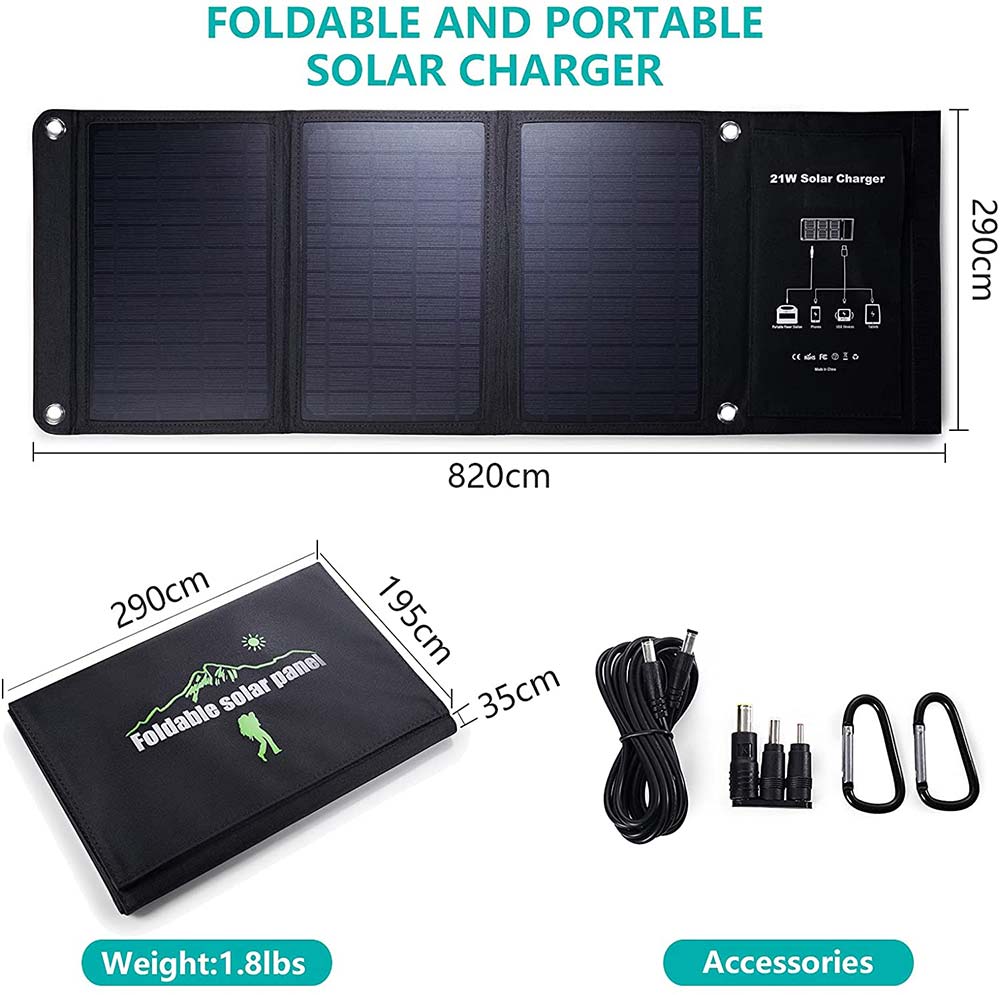 21w foldable silicon solar panels