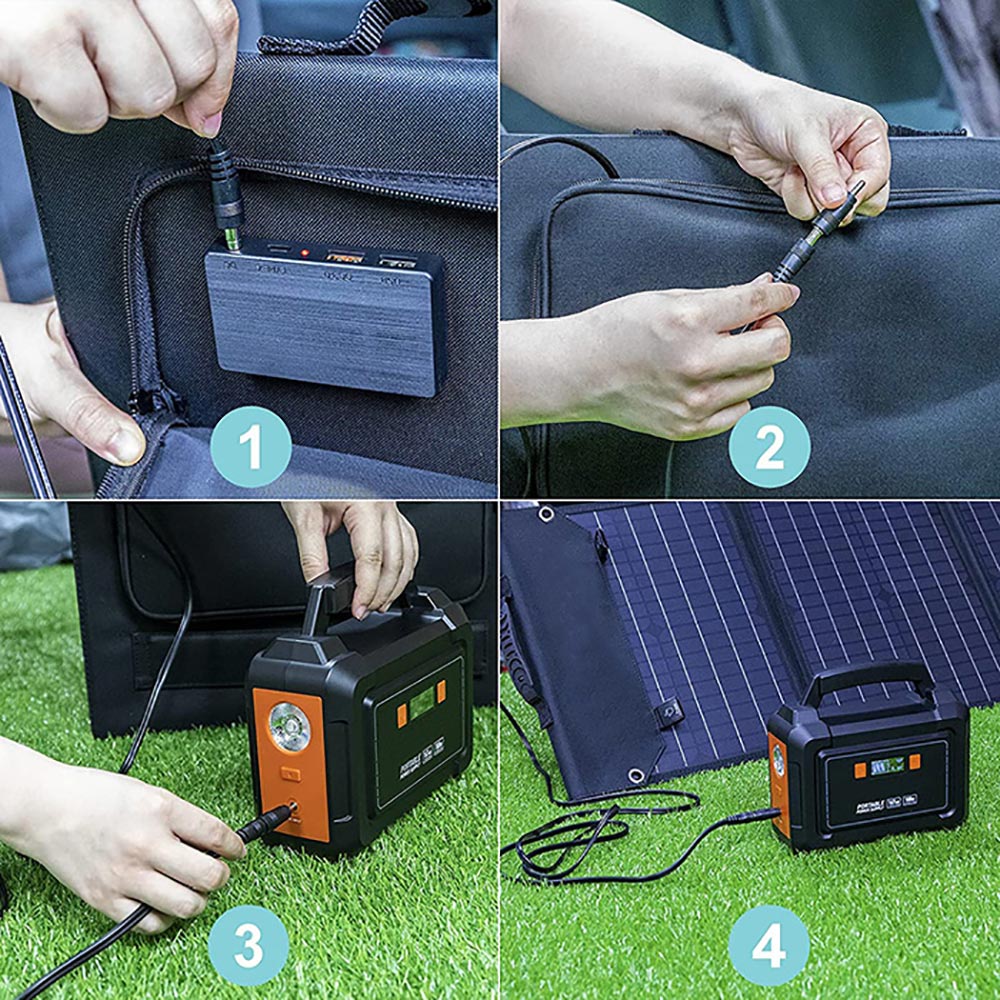 foldable solar panel kit suitcase