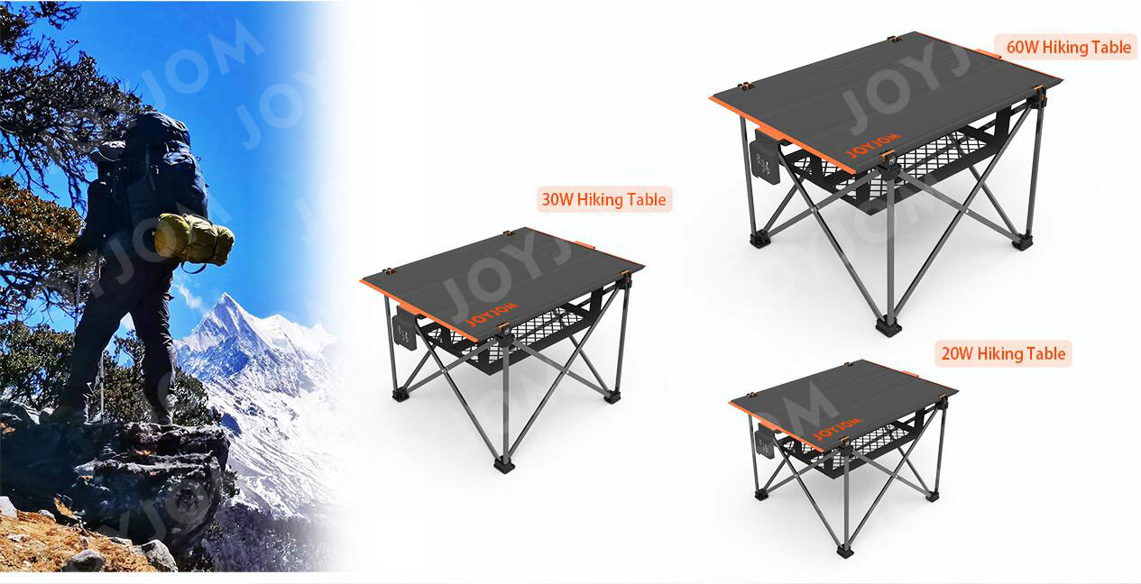 portable folding solar camping table samples
